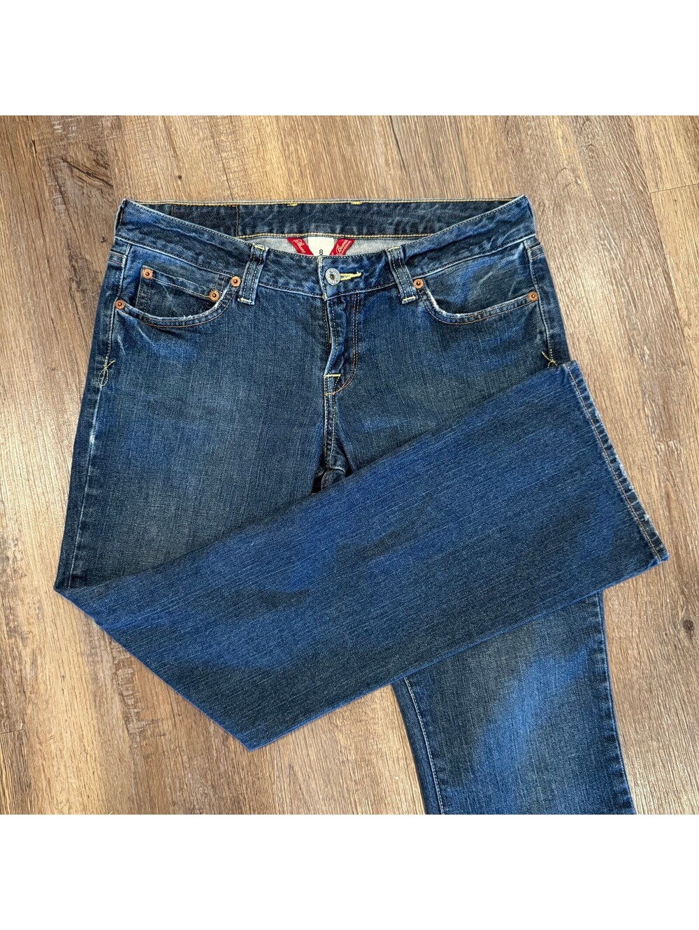 Lucky Brand Dungarees Gene Montesano Jeans Womens 8/29 Flare Bootcut Y2K Denim